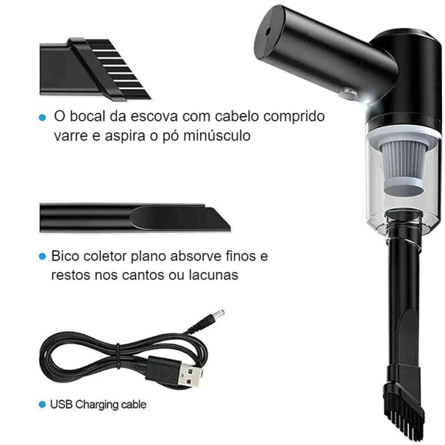 Cópia de Aspirador Portátil Master Clean - Leve 6 Acessórios e + 2 Brindes!