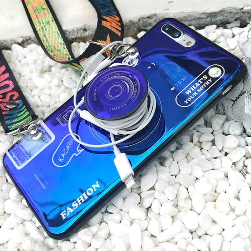 Case Camera - iPhone 5, 5s e SE / Azul