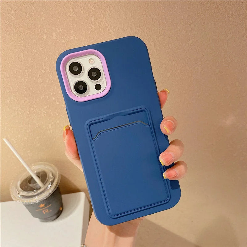 Case Card Colors - iPhone 13 e 14 / Azul Escuro
