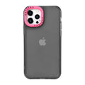 Case Clear Colors - iPhone 13 / Preto e Rosa