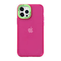 Case Clear Colors - iPhone 13 / Rosa e Verde