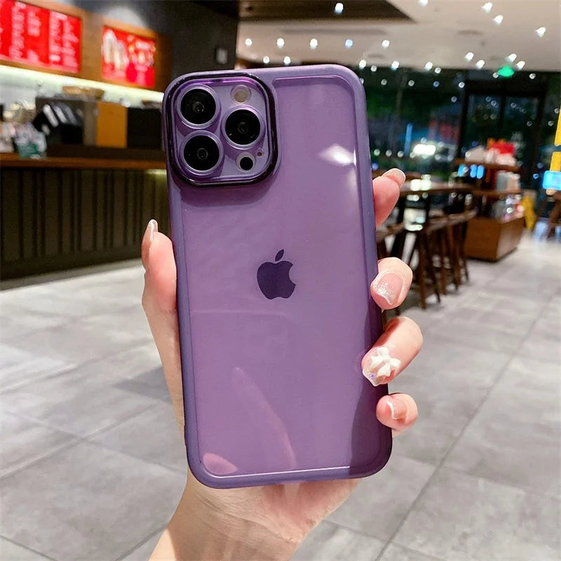 Case Clear Lens - Roxo / iPhone 14