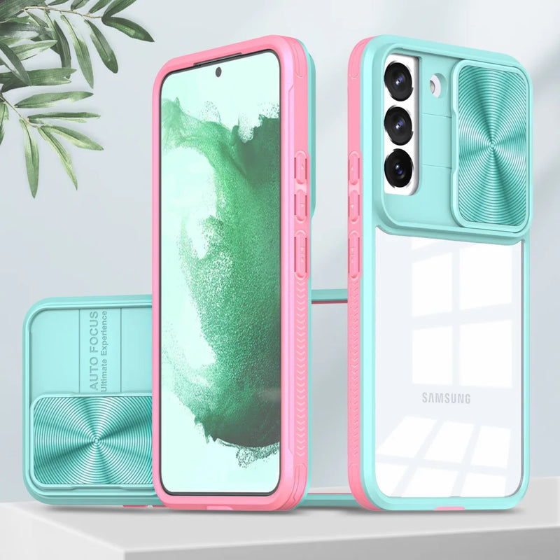 Case Cover Bumper - Linha Samsung Azul e Rosa / S23