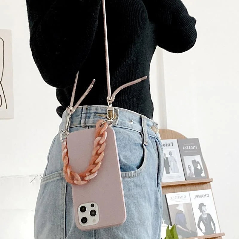 Case Crossbody - iPhone 14 / Rosa Areia