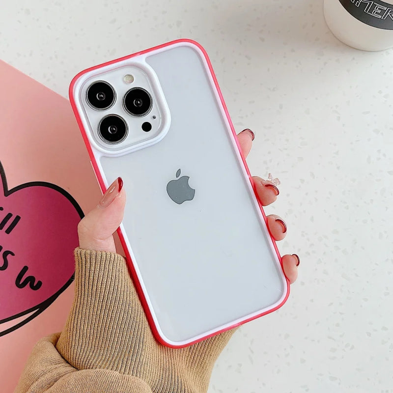 Case Duo Neon - iPhone 14 / Rosa e Branco