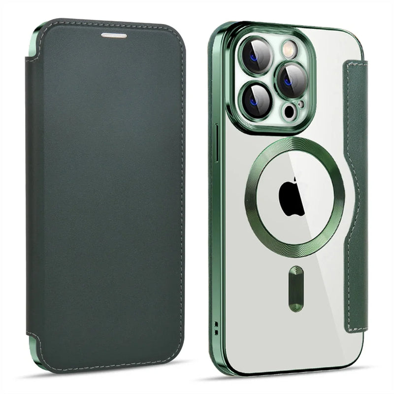 Case Flip Wallet - Verde Escuro / iPhone 14