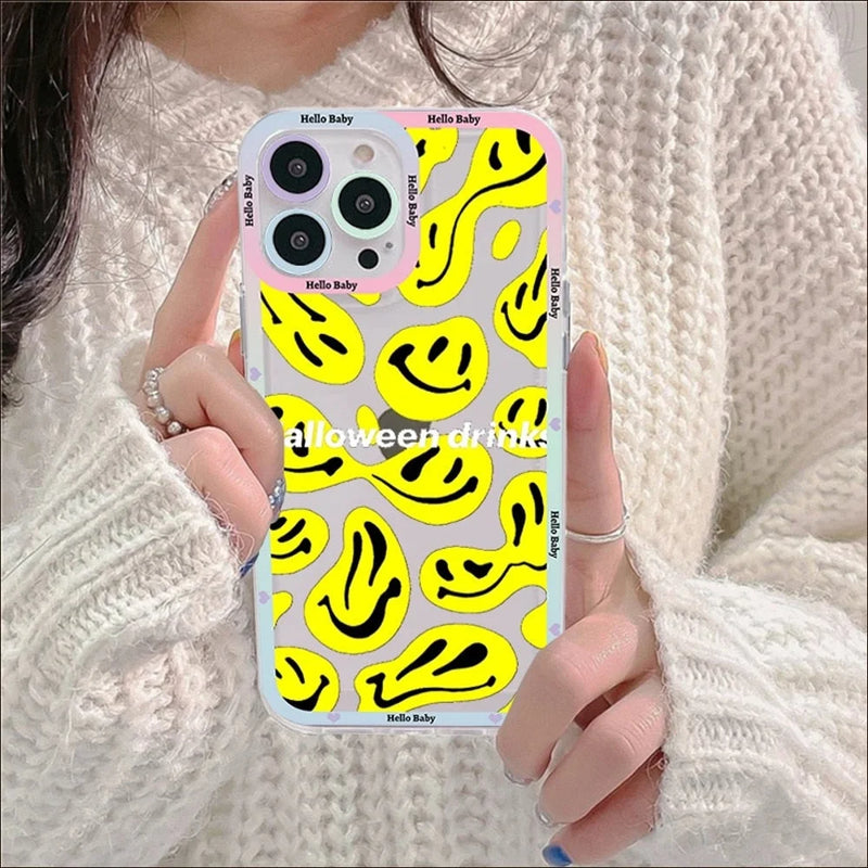 Case Funny Smile - Amarelo / iPhone 14