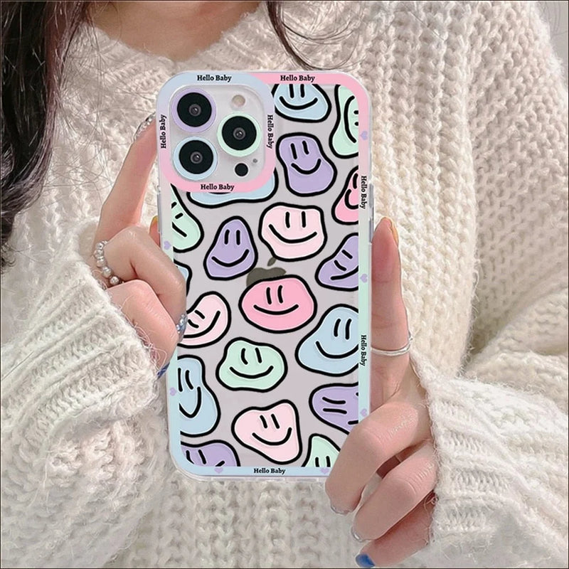 Case Funny Smile - Colorido / iPhone 14