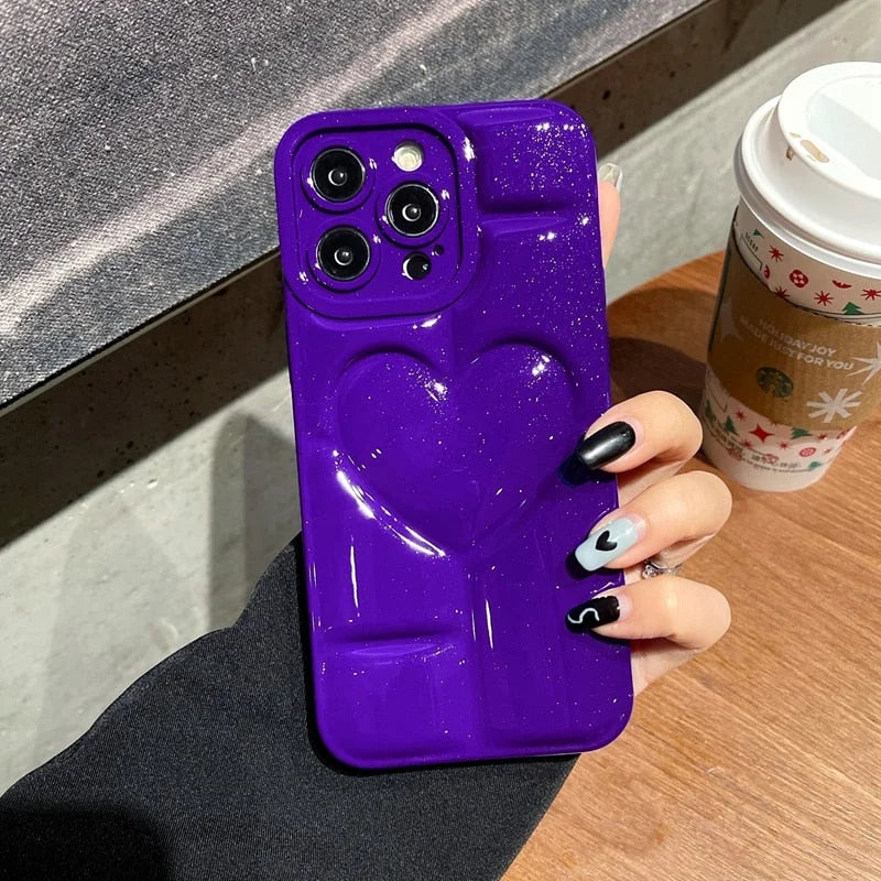 Case Glow Love - iPhone 14 / Roxo Escuro