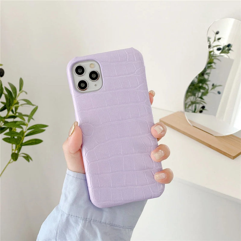 Case Leather Colors - iPhone X e XS / Lilás