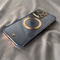 Case Mag Golden - Azul Marinho / iPhone 14