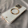 Case Mag Golden - Branco / iPhone 14