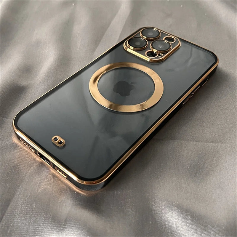 Case Mag Golden - Preto / iPhone 14