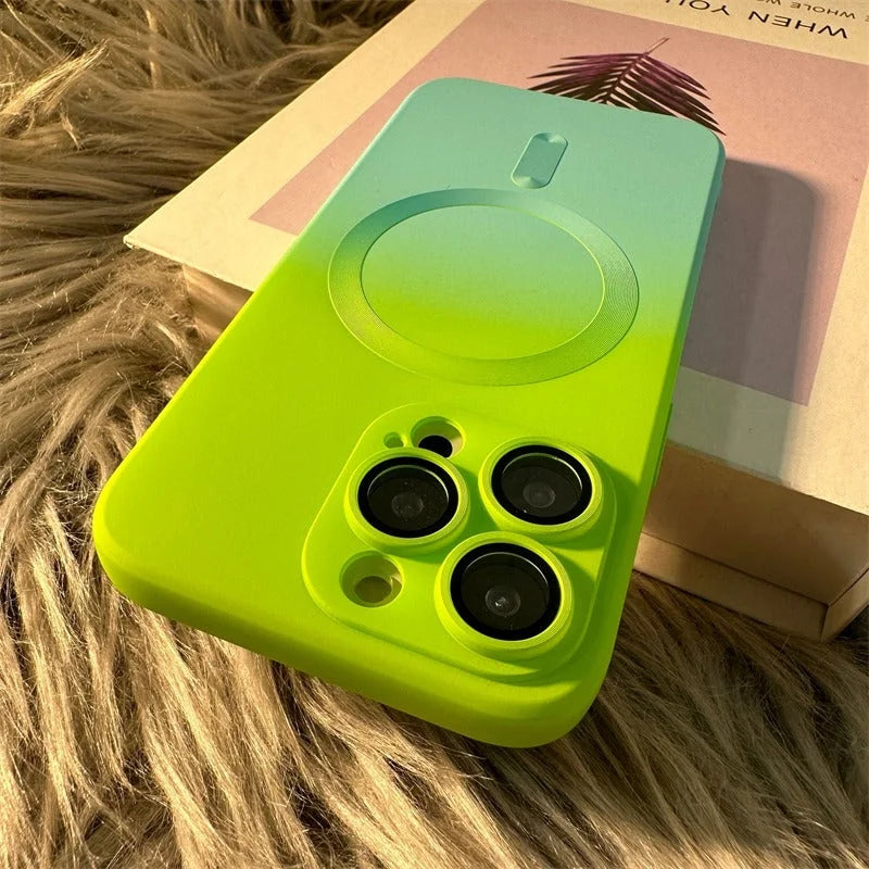 Case Mag Summer - Verde e Azul / iPhone 14