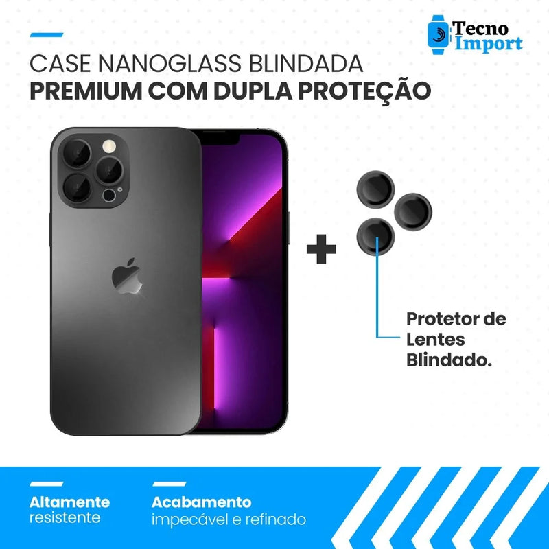 Case NanoGlass Blindada Premium com Dupla Proteção