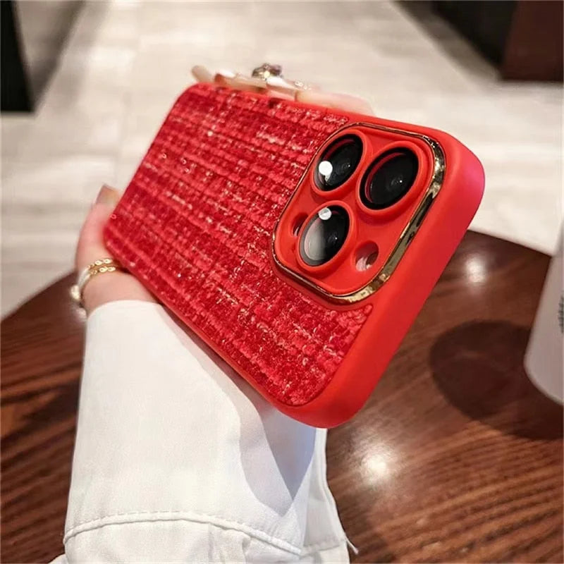 Case Plaid - Vermelho / iPhone 14