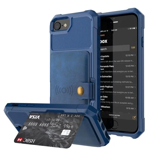 Case Wallet - Azul / iPhone 6 e 6s