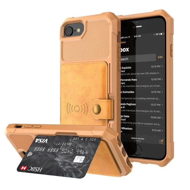 Case Wallet - Bege / iPhone 6 e 6s