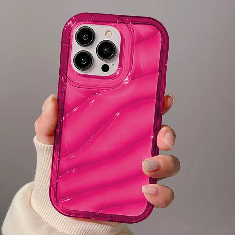 Case Wavy Bumper - Rosa / iPhone 14