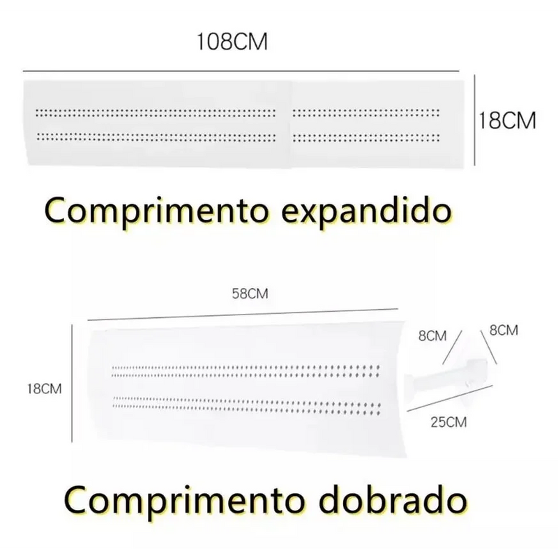 Defletor Ar Condicionado Split Tamanho E Ângulo Ajustável