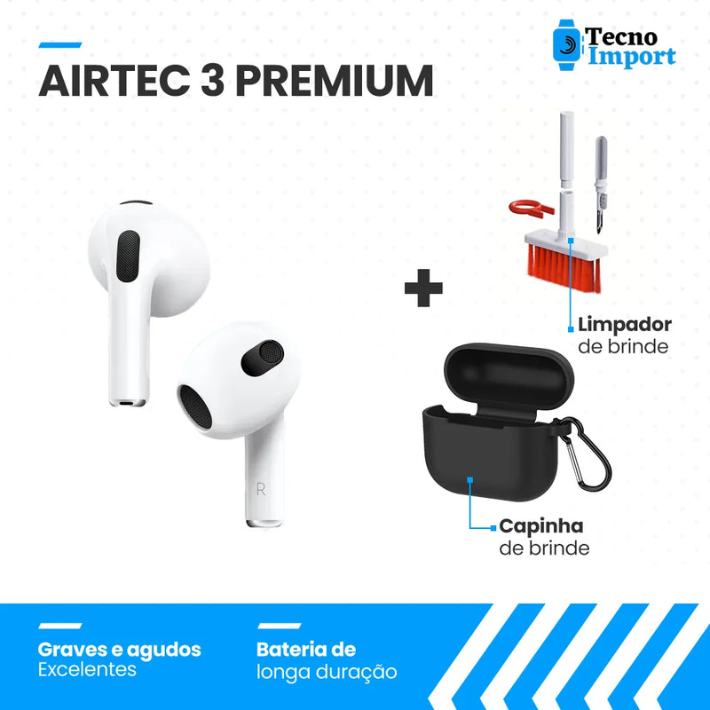 Fone Bluetooth AirTec 3 Premium com Brindes