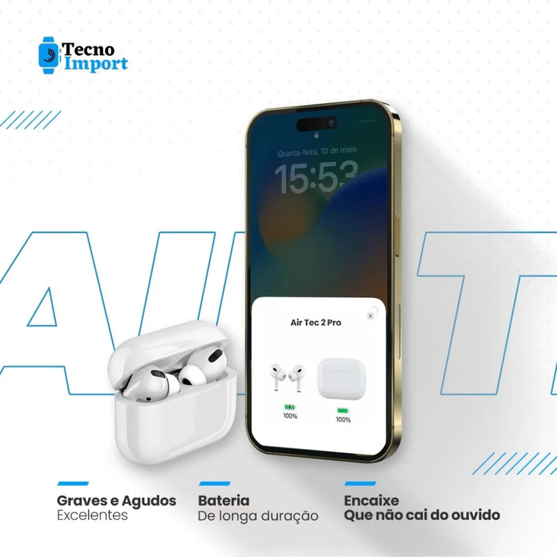 Lançamento Fone AirTec Pro 2 Premium com 3 Brindes