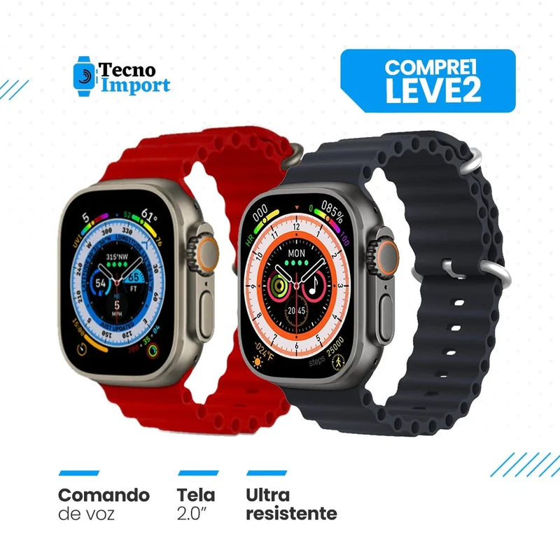 Lançamento Iwo 16 Ultra Series 8 - Compre 1 Leve 2 Prata