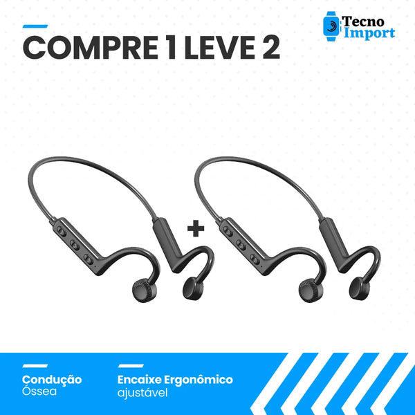 Open Fone 5.1 de Condução Óssea Compre 1 e Leve 2 - Preto