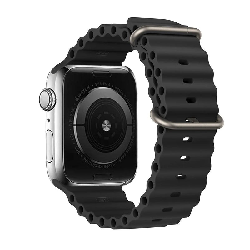 Pulseira Oceano para Smartwatch Confortável - Preto