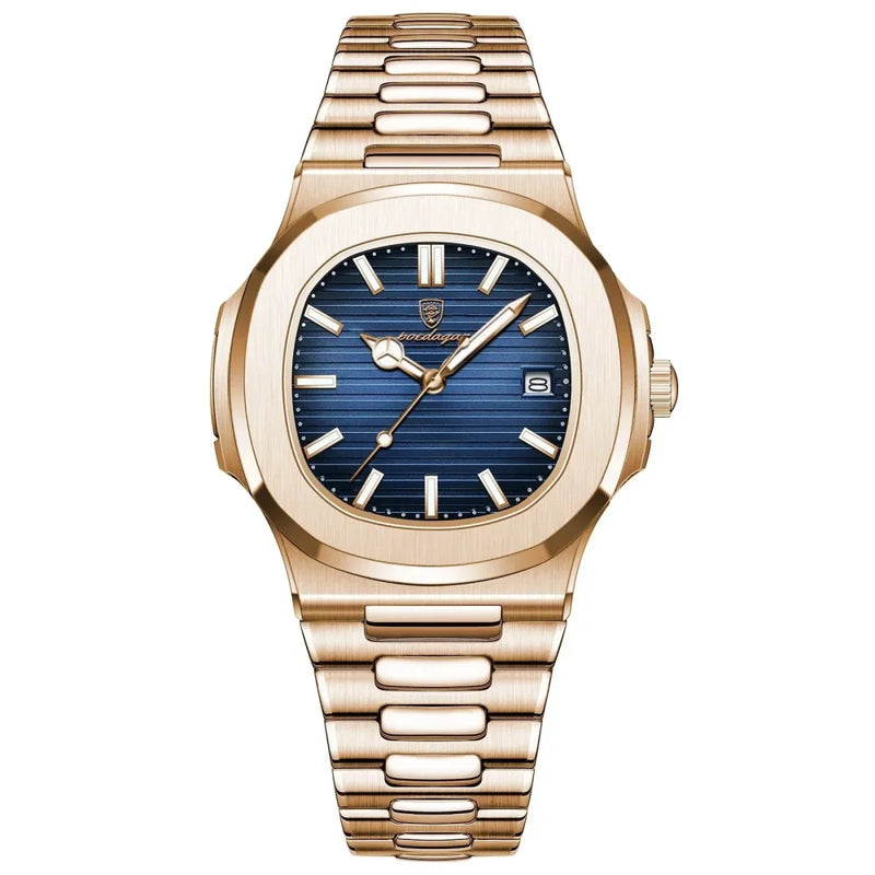 Relógio Masculino Nautilus 40mm Gold - Mostrador Azul