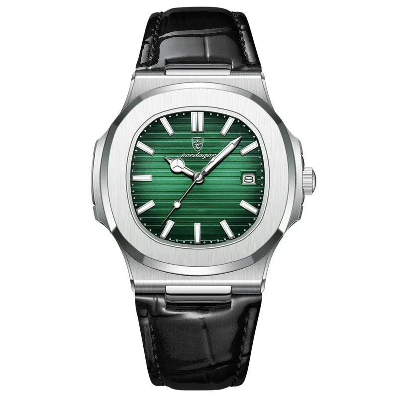 Relógio Masculino Pelle Nautilus 40mm - Prata e Verde