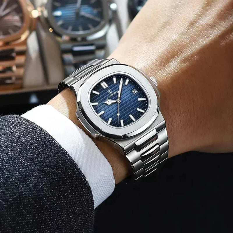 Relógio Nautilus de Luxo com Pulseira Ajustável + Caixa