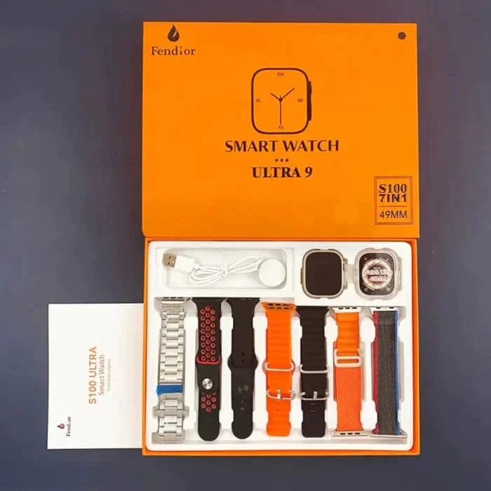 SmartWatch Serie 9 Ultra + Kit com 7 Pulseira (BRINDE!)