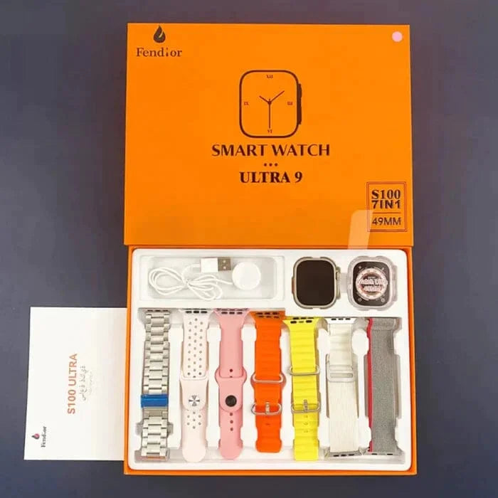 SmartWatch Serie 9 Ultra + Kit com 7 Pulseira (BRINDE!)