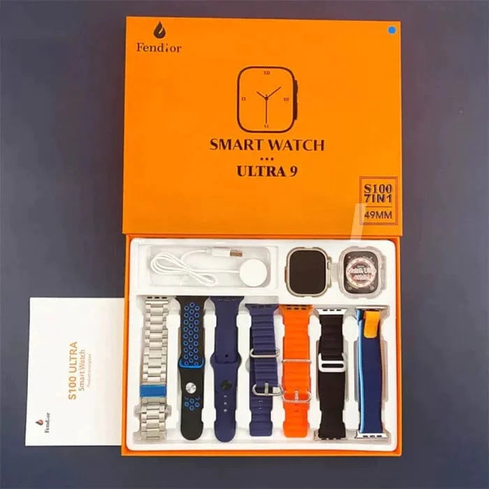 SmartWatch Serie 9 Ultra + Kit com 7 Pulseira (BRINDE!)