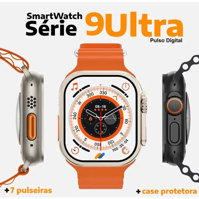 SmartWatch Serie 9 Ultra + Kit com 7 Pulseira (BRINDE!)