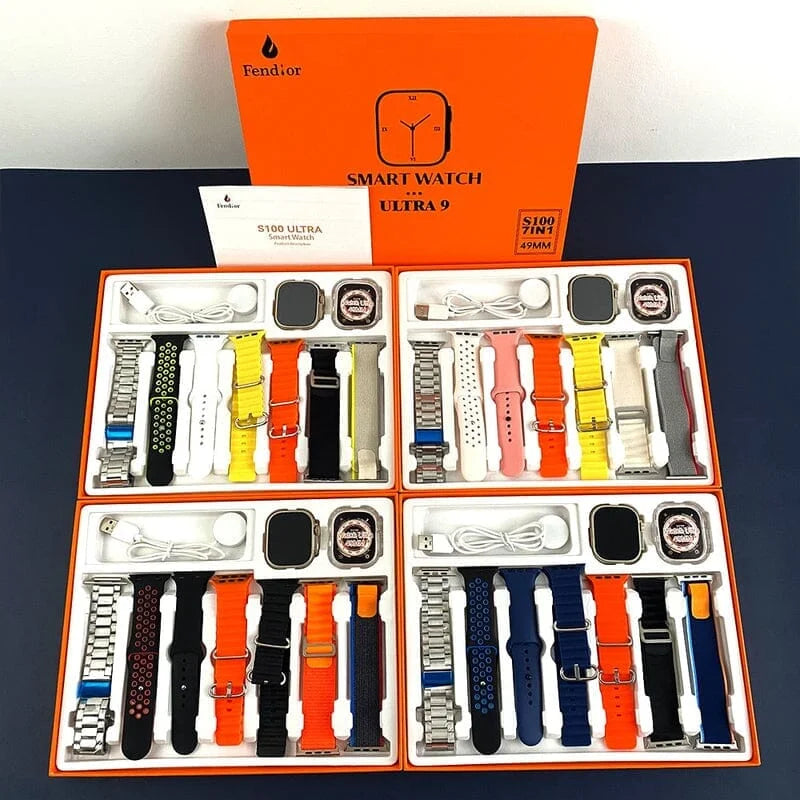 SmartWatch Serie 9 Ultra + Kit com 7 Pulseira (BRINDE!)