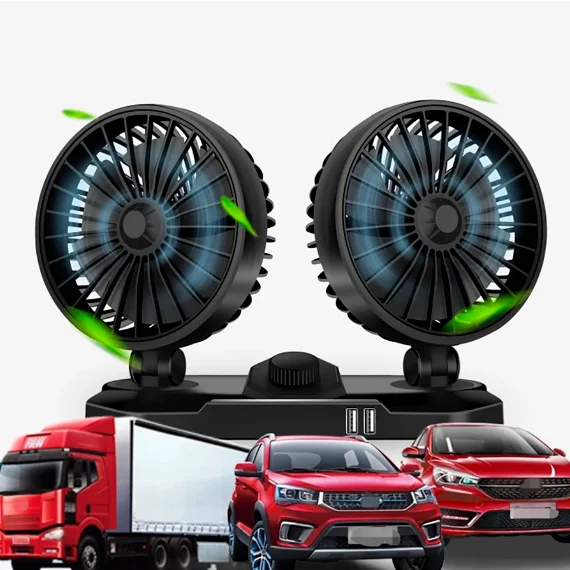 Ventilador Duplo Automotivo 360° [ULTRA POTENTE] - 1